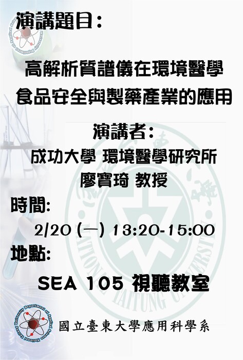 高解析質譜儀在環境醫學 食品安全與製藥產業的應用